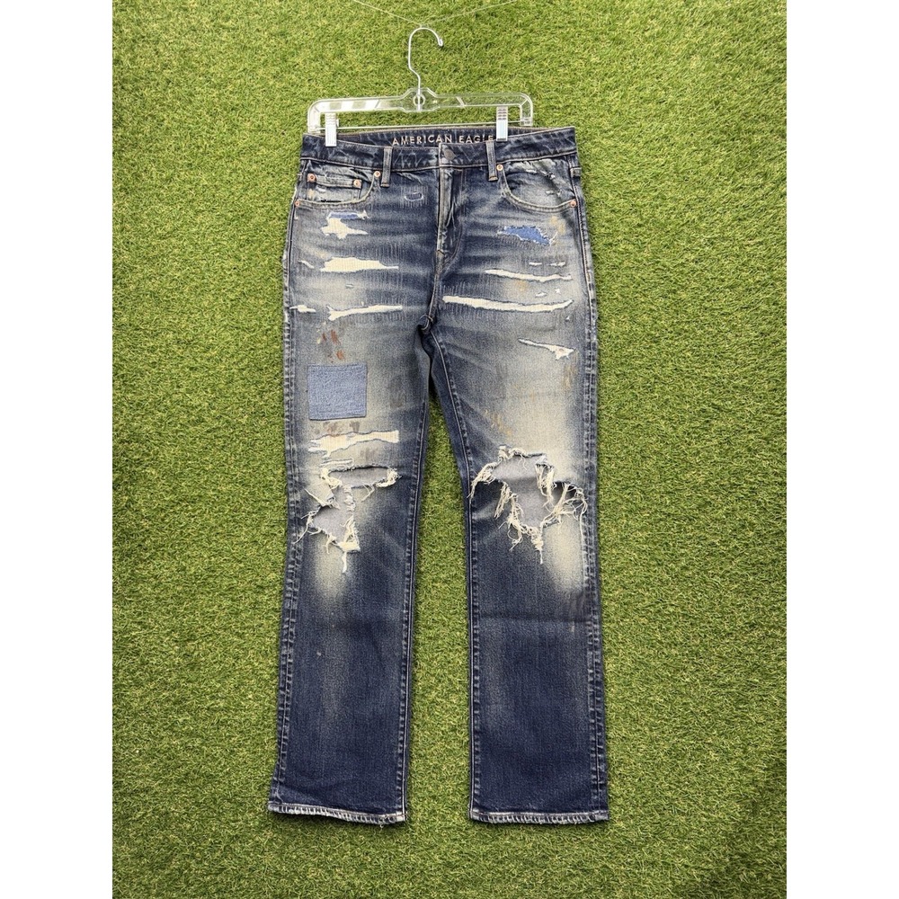 American Eagle Jeans Mens 32x32 Original Bootcut Dark Wash Indigo Style New